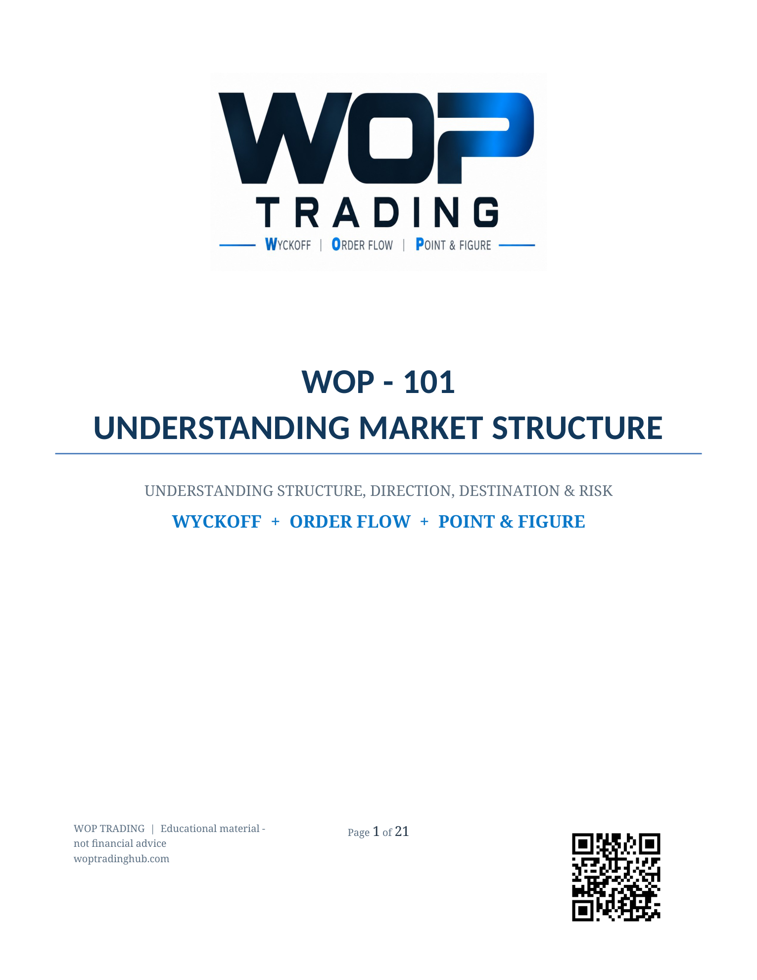 WOP - 101: Understanding Market Structure